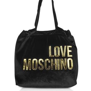 Love Moschino Black Velour Tote